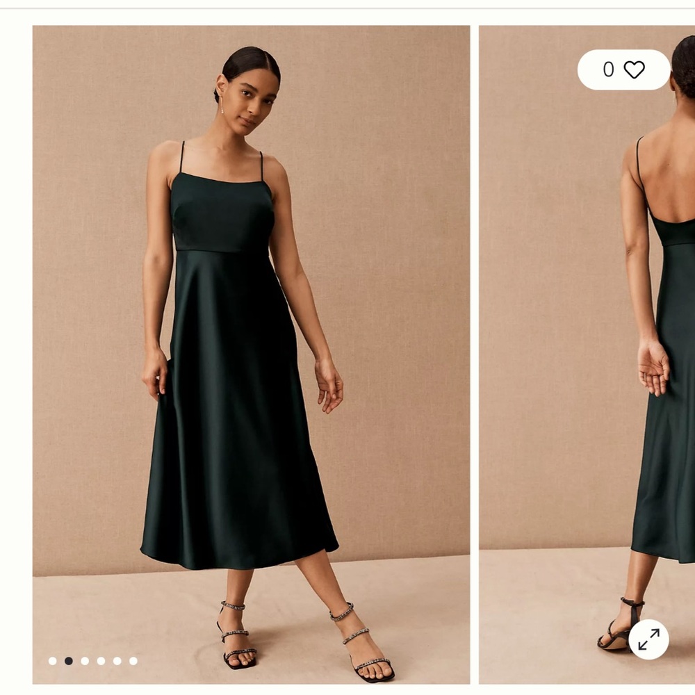 BHLDN Navy midi dress